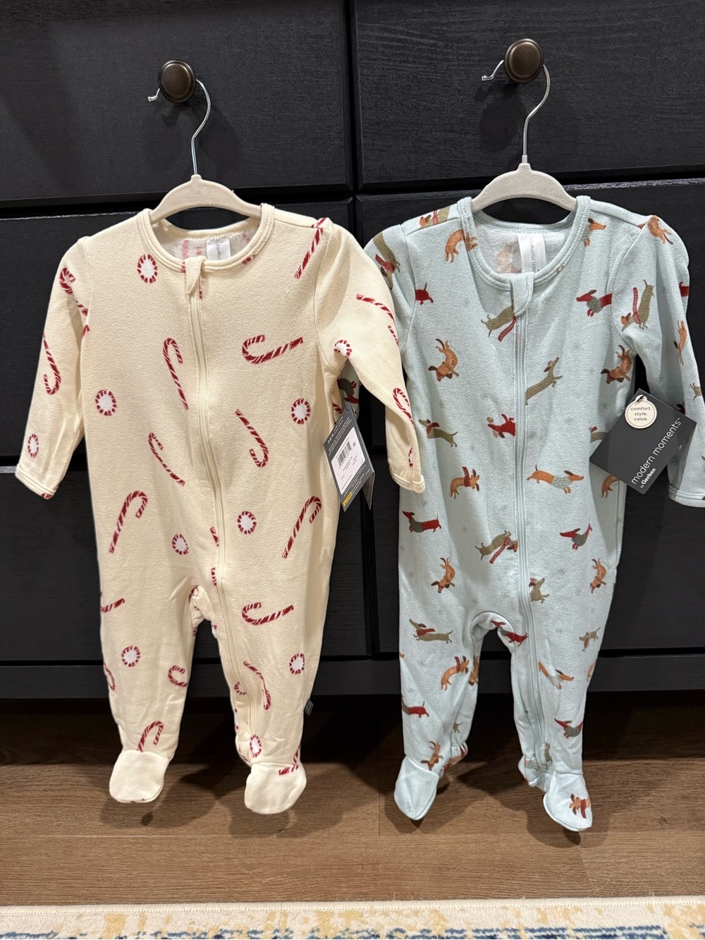 Modern Moments by Gerber Gender Neutral Sleep "N Play Christmas Pajamas, 2-Pack